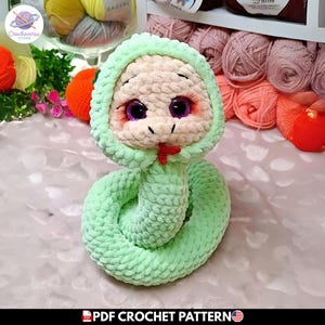 Friendly Soft Huggable Snake Amigurumi Pattern, Cute Safari Animal Plushie, DIY Boy Room Decor, Kawaii Serpent Tutorial, Funny Pet Reptile