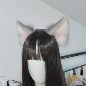 Handmade Electric Wolf Cat Ears Headband, Moving Faux Fur Animal Ears with Touch Sensor, Detachable Covers, Custom Cosplay Ears
