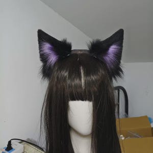 Handmade Electric Cat Ears Headband, Touch & Motion Activated Moving Nekomimi Ears, Poseable Detachable Custom Cosplay Ears