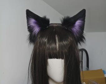 Handmade Electric Cat Ears Headband, Touch & Motion Activated Moving Nekomimi Ears, Poseable Detachable Custom Cosplay Ears