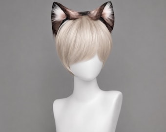 Electric Moving Cat Ear Headband: Handmade Plush Cosplay Wig Prop, USB Rechargeable Anime Accessory