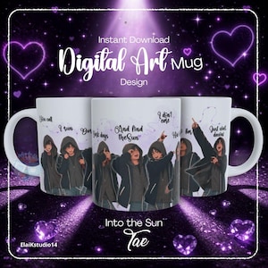Taehyung | BTS | Into the Sun | Design | Muggomslag PNG | Sublimeringsdesign (digital nedladdning)