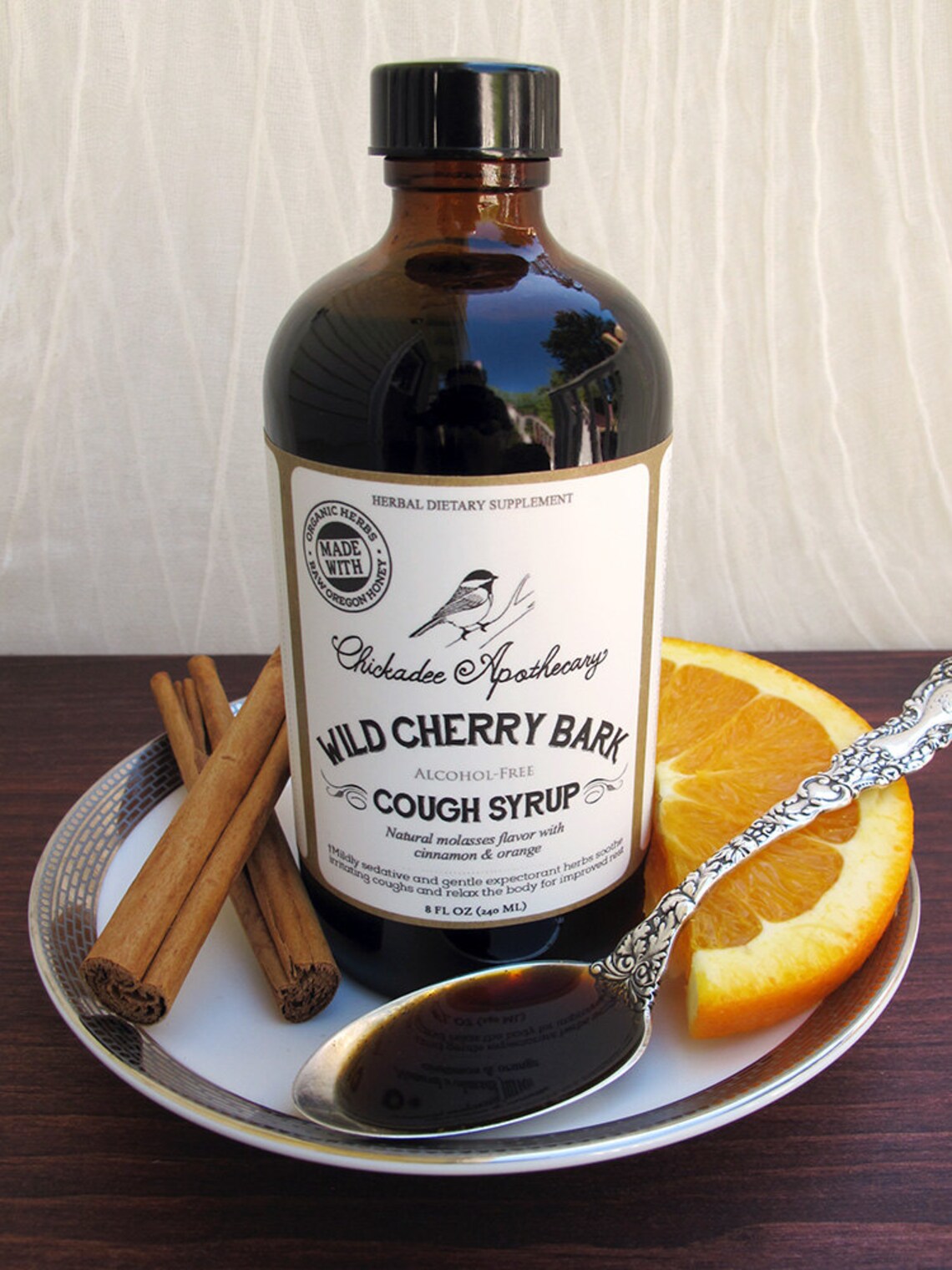 Wild Cherry Bark Cough Syrup Orange & Cinnamon Flavor 8 Fl Oz Etsy