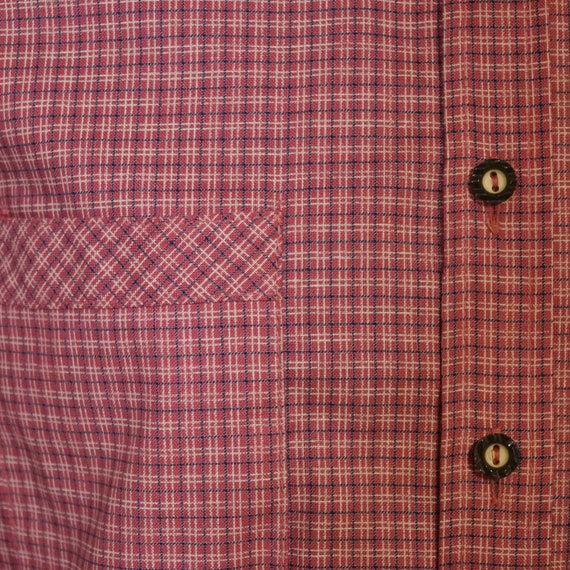 Folk blouse with checked pattern, rose longsleeve… - image 5