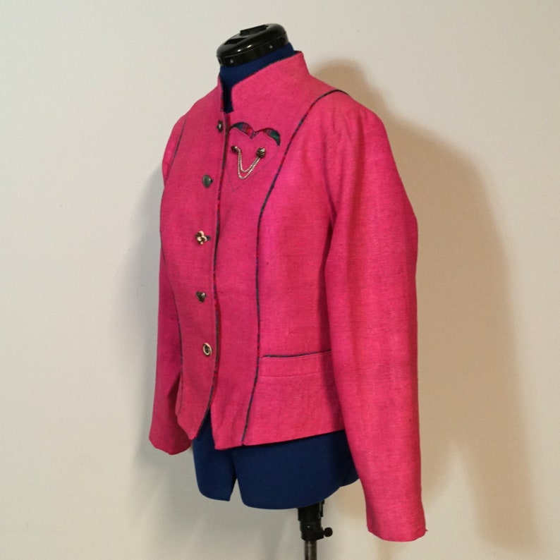 Pink Casual Stand Collar Fleece Jacket