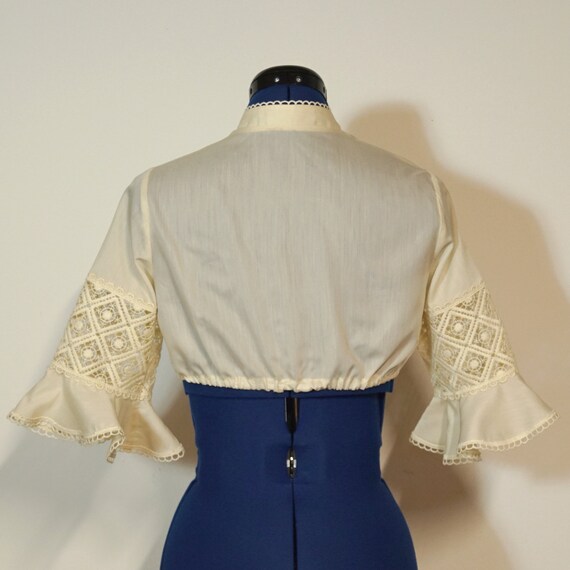 Dirndl blouse with mid-length trumpet sleeves, cr… - image 3