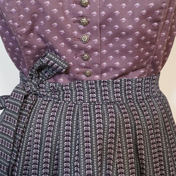 Dirndl with apron, purple wash dirndl with floral… - image 5