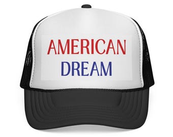 Gorra de camionero American Dream / Gorra de malla patriótica roja y azul