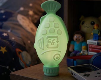 3Dプリント製醤油魚型ランタンカバー – グローグリーン、限定版アクセサリー