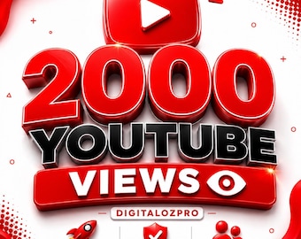 2000 visualizaciones reales en YouTube / Entrega rápida / Tráfico activo y constante