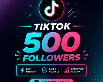 Servicio de crecimiento en redes sociales para conseguir 500 seguidores en TikTok con entrega rápida.