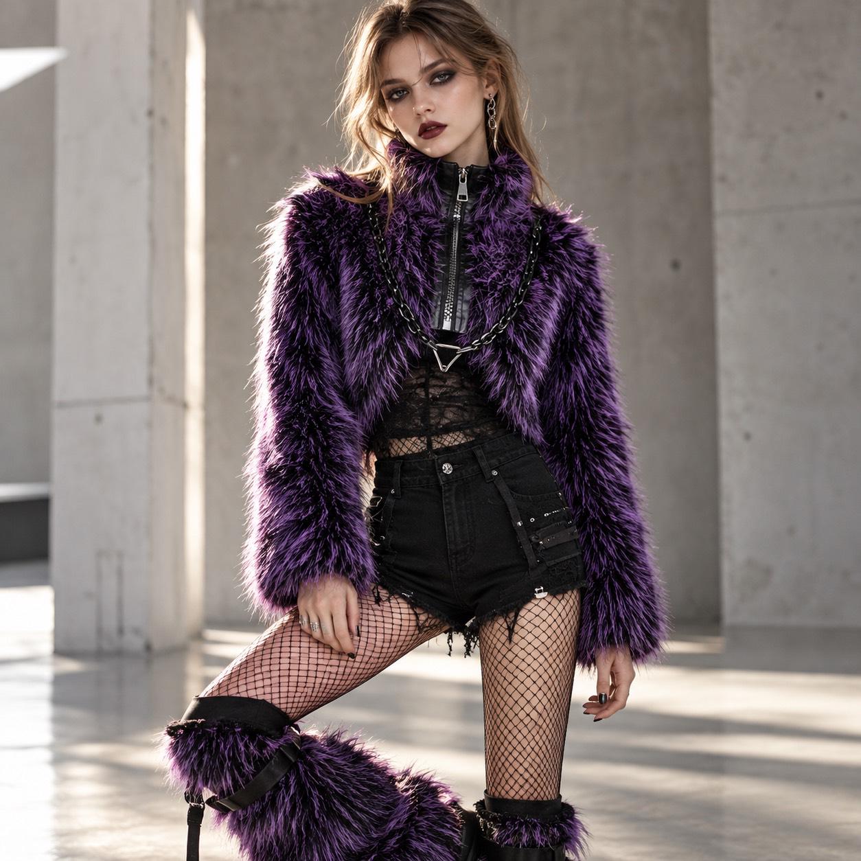 Goth Fur Jacket - Etsy