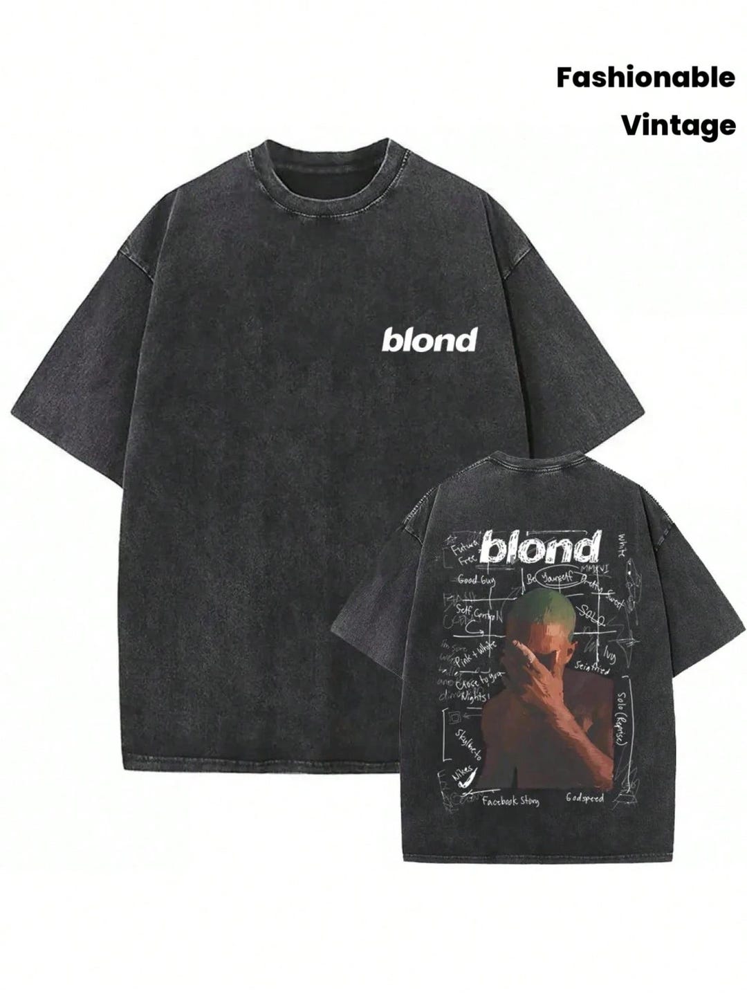 Vintage Frank Ocean Blonde Acid Wash DTG Graphic Tee