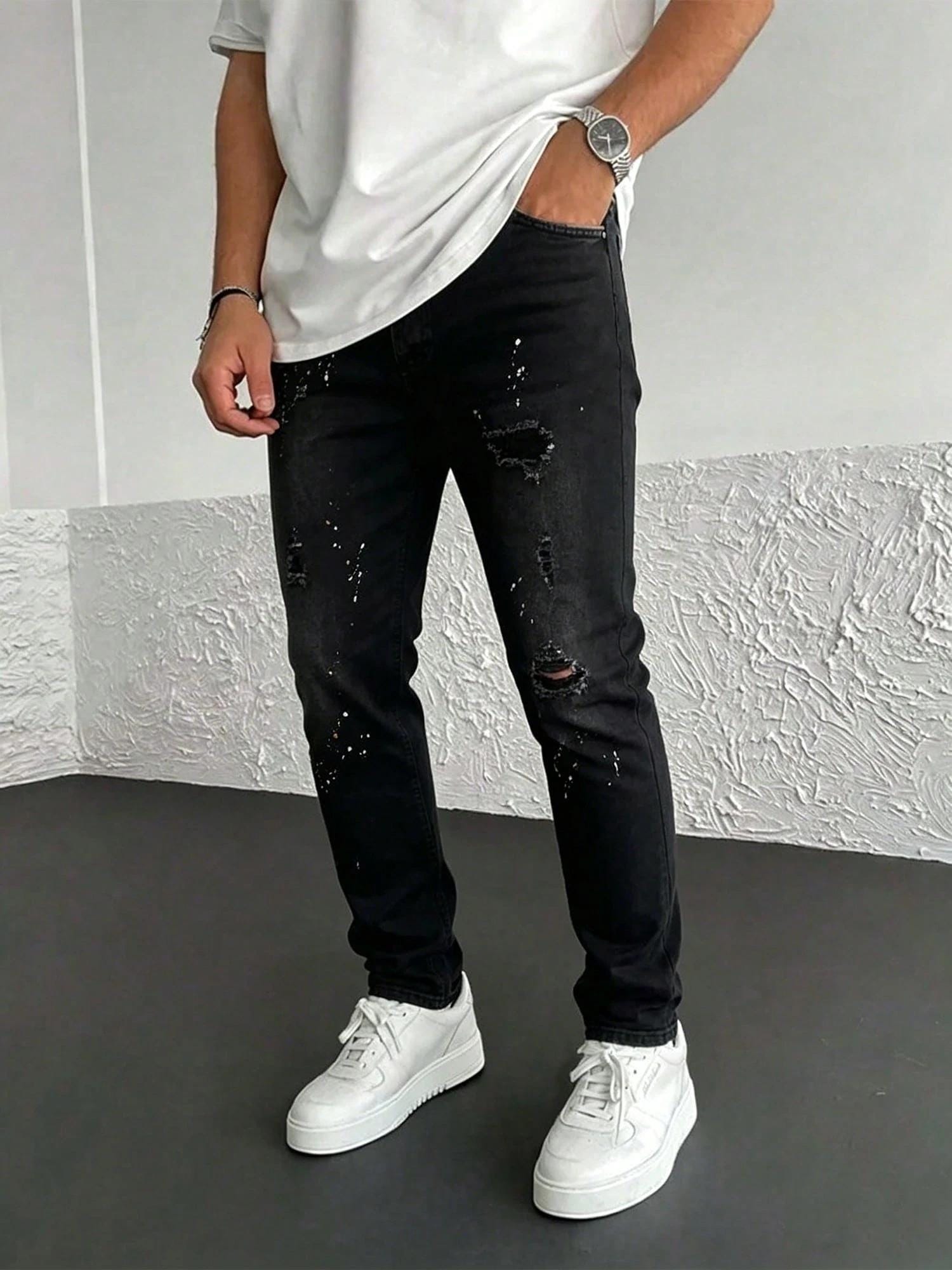 Men Distressed Jeans - Etsy Denmark