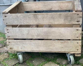 Crate With Wheels Etsy