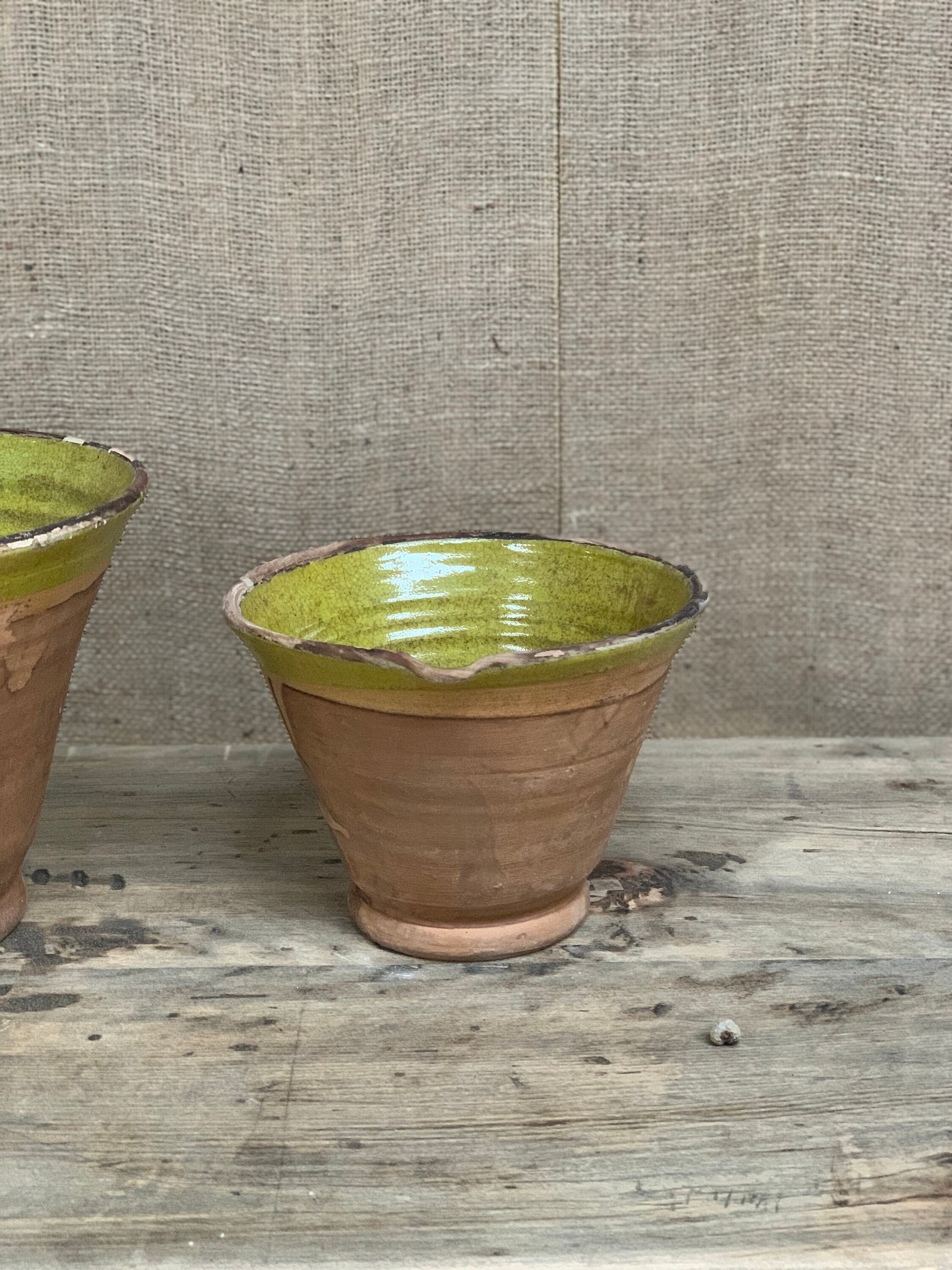 French bowl with olive glazed interior Etsy