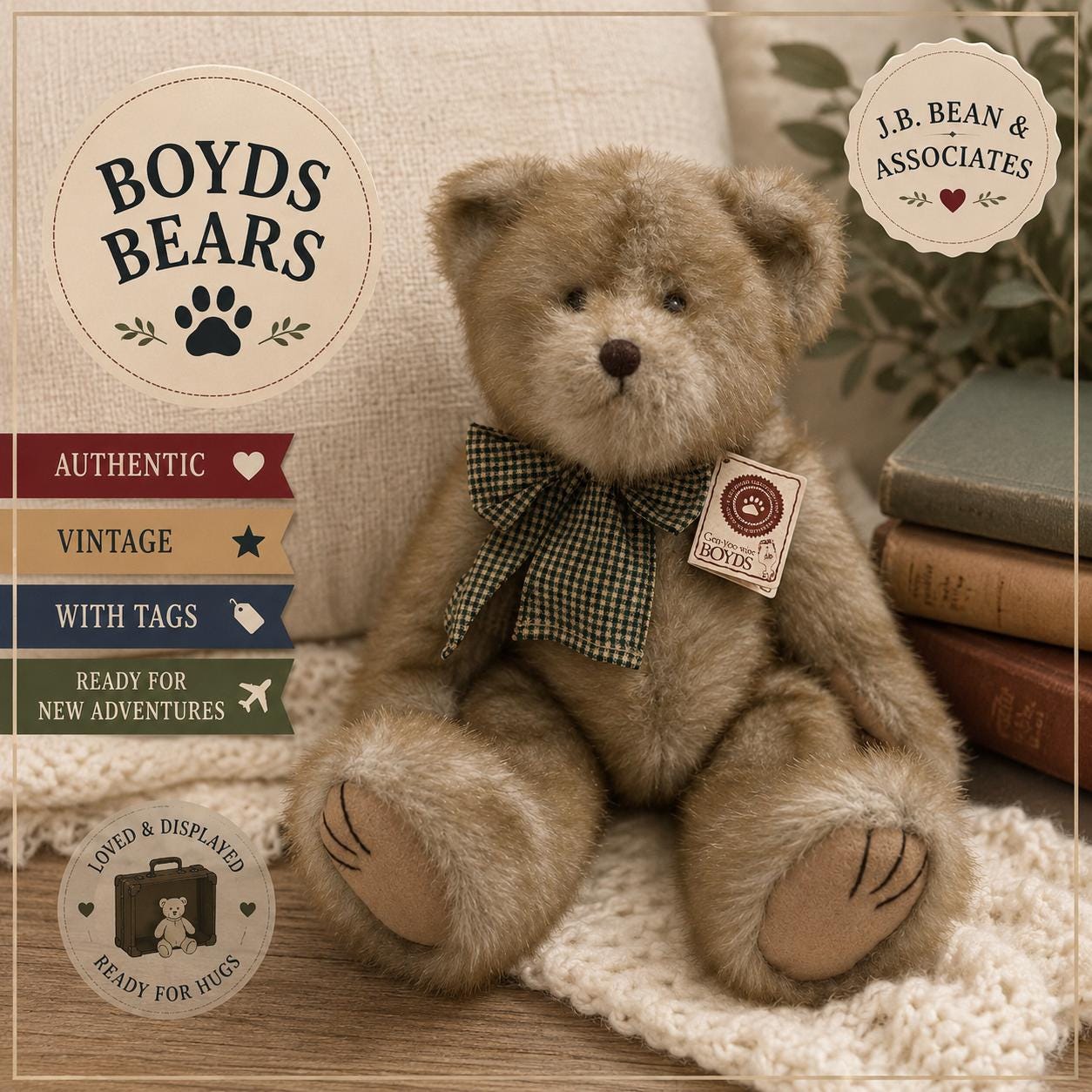 Boyds Bear Jb Bean - Etsy
