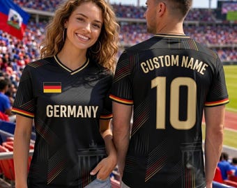 Custom Germany Soccer Jersey, Personalized Germany Football Shirt, Football Tee with Custom Name and Number, German Sports Fan Gift