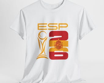 Spain Soccer Shirt 2026, Spanish Soccer Fan Tee, Spain Game Day Shirt, Football Fan Gift, Unisex Soccer Tee