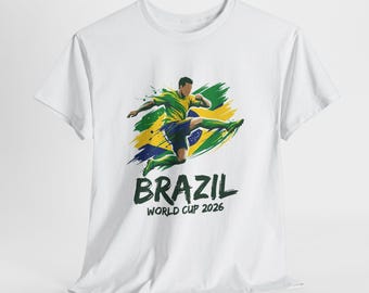 Brazil Soccer Fan Shirt 2026, Brazil Fan Tee, Game Day Shirt, Football Fan Gift, Unisex Soccer Tee