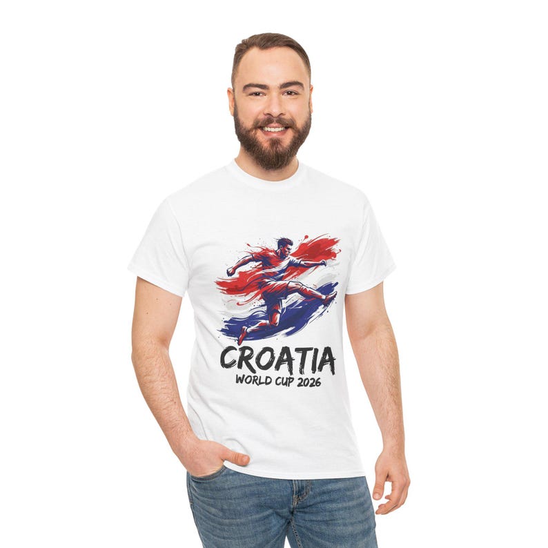 Kroatien fotbollsfanskjorta 2026, Kroatien fanskjorta, matchdagskjorta, fotbollsfangåva, unisex fotbollströja bild 3