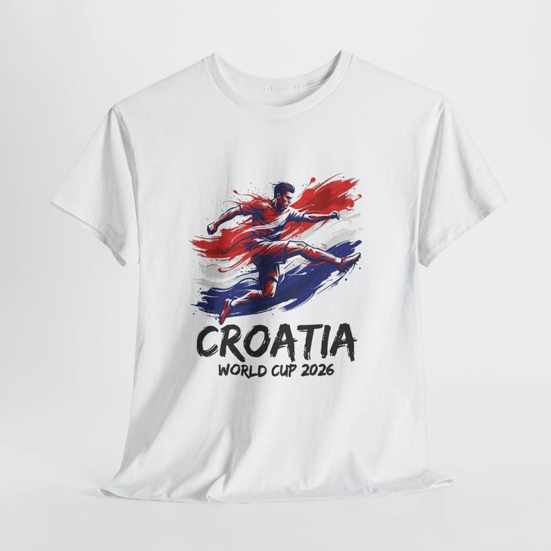 Kroatien fotbollsfanskjorta 2026, Kroatien fanskjorta, matchdagskjorta, fotbollsfangåva, unisex fotbollströja bild 1