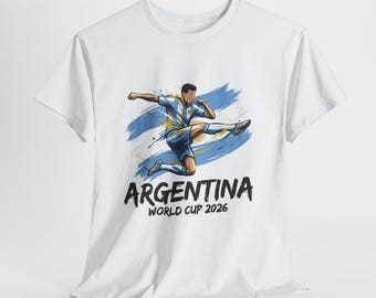 Argentina Soccer Fan Shirt 2026, Argentina Fan Tee, Game Day Shirt, Football Fan Gift, Unisex Soccer Tee
