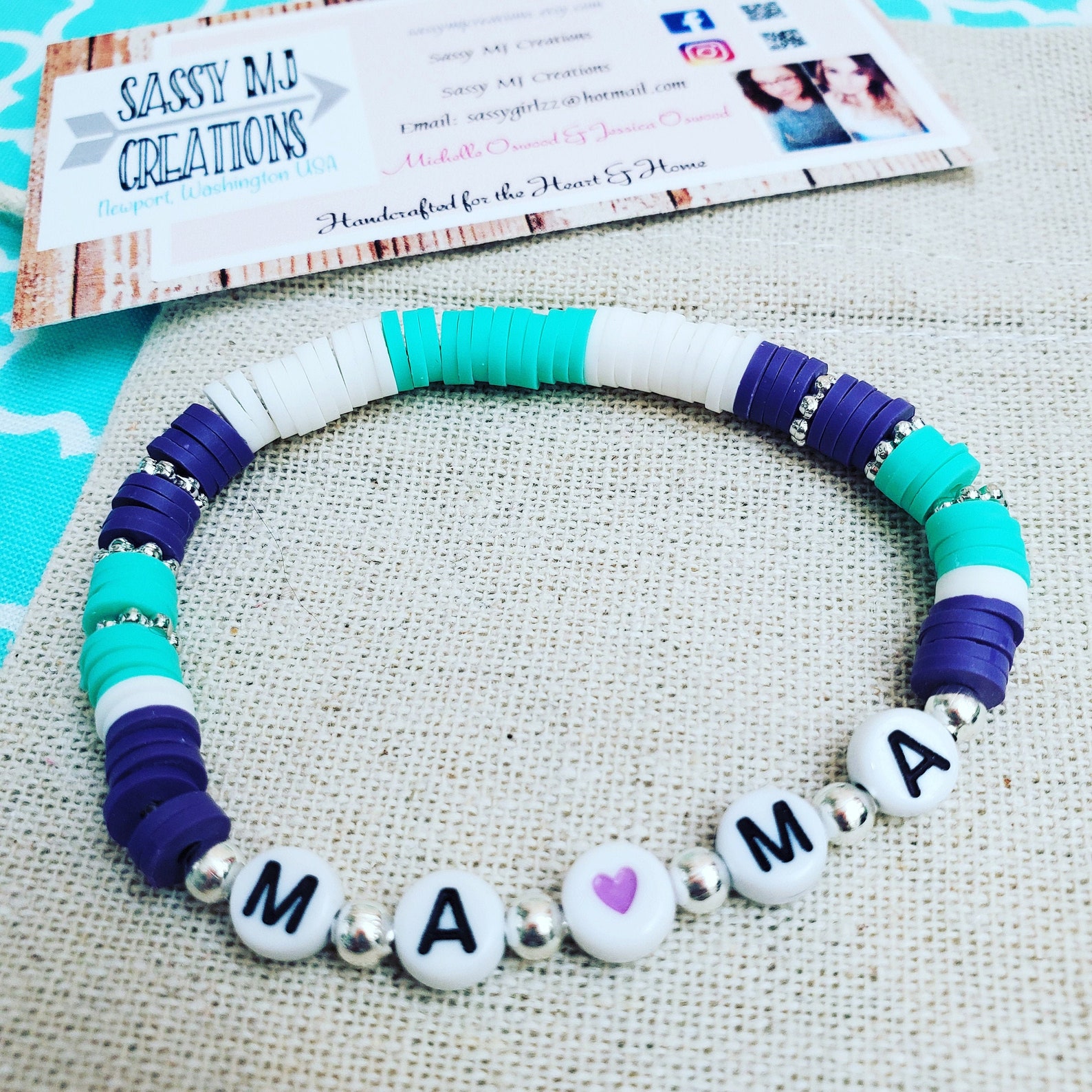 mama bracelet beaded