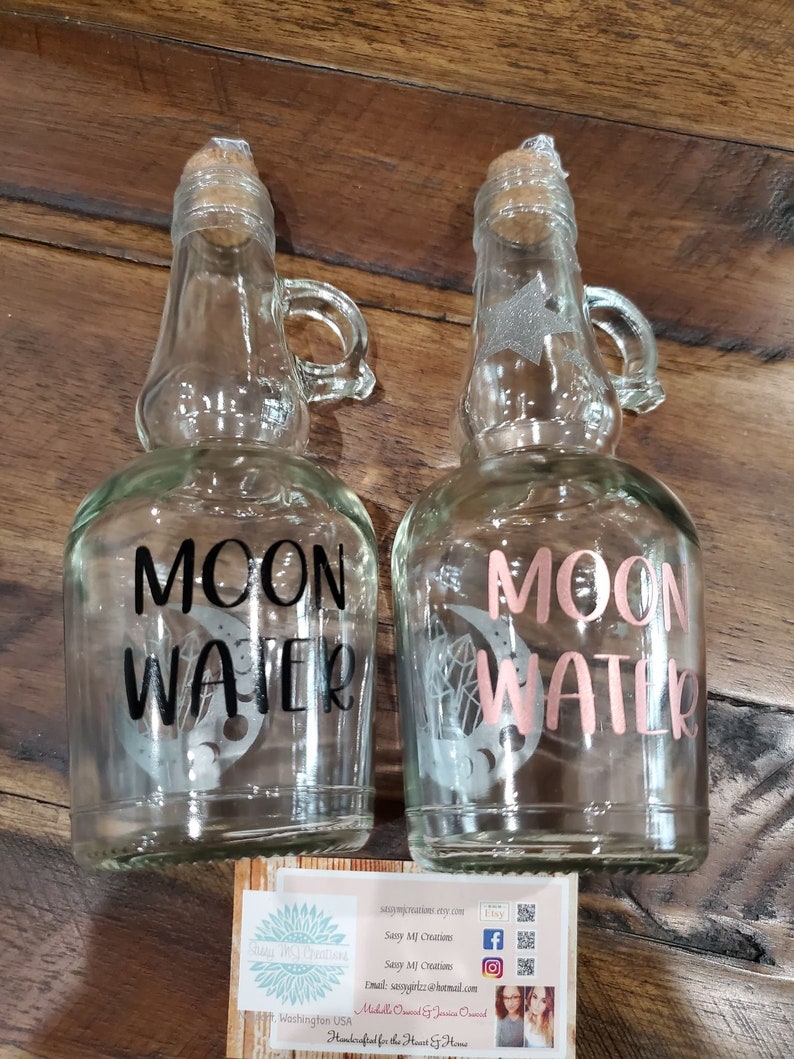 Moon Water Bottle Moon Water Collection Bottle Moon Water Jar Spell Jar