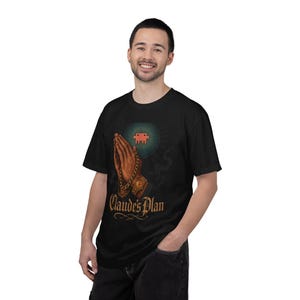 Claude's Plan T-shirt | T-shirt met biddende handen voor AI-ontwikkelaars | Claude Code Plan Mode | Cadeau voor Vibe Coder | Tattoo Streetwear | Comfort Colors
