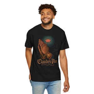 Claude's Plan T-Shirt | Praying Hands AI Developer Tee | Tattoo Streetwear Comfort Colors