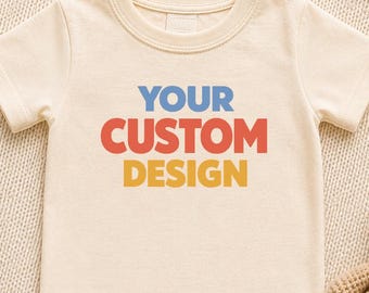 Custom Toddler Shirt, Personalized Kids Tee, Custom Name Logo Image Design Gift