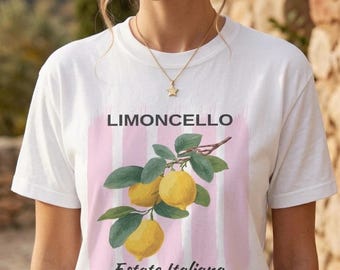 Comfort Colors Limoncello-skjorta, Estate Italiana Lemon Graphic-tröja, Italiensk sommaroutfit, Plusstorlekar