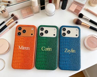 Carcasa personalizada Fine Craft, estilo repujado, compatible con iPhone 16 Pro y 17 Pro Max.
