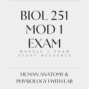 Portage BIOL251 Module 1 EXAM (2025-2026)