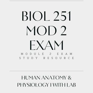 Portage BIOL251 Module 2 EXAM (2025-2026)