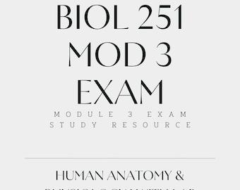 Portage BIOL251 Module 3 EXAMEN (2025-2026)