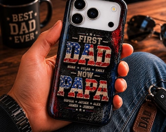 Personalized Dad Phone Case, Custom Papa Gift From Kids, Fathers Day Gift For Dad, Grandpa Phone Case, Custom iPhone Samsung Case