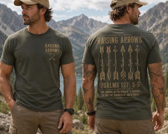 Custom Raising Arrows Family Shirt Personalized Name Design Psalm Inspired Tee Parent Appreciation Gift Family Name Apparel