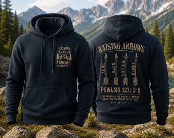 Personalized Raising Arrows Shirt, Custom Kids Names Family Shirt, Psalm 127 Inspired Design, Fatherhood Gift, Personalized Parent Tee