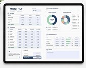 Monthly Budget Planner | Fillable PDF | Expense Tracker | Financial Planning Template | Digital Download