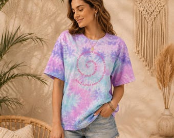 Love Yours Spiral tie-dye crop top | blauwe swirl cake