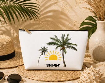 SHININ Accessoiretasje | Tasje met ritssluiting en T-vormige bodem | Cosmetische tas