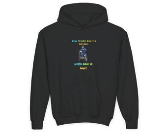 Czarna dziecięca bluza z kapturem Born To Ride