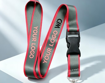 Cordini personalizzati con logo e testo, cordino personalizzato con foto stampata a colori e fibbia di sicurezza staccabile, cinturino da collo porta badge identificativo (ordine all'ingrosso)