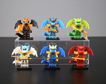 1-Ninjago-set van 6 drakenvorm minifiguren – perfecte kinderverjaardag bouwsteenspeelgoed cadeau voor fans