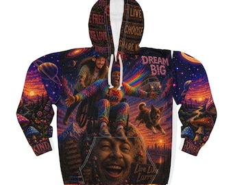 Larrys Dreams Tour Hoodie | Psychedelischer Pilz Konzertpullover