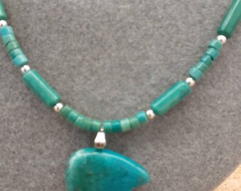 Turquoise Zuni Bear Necklace