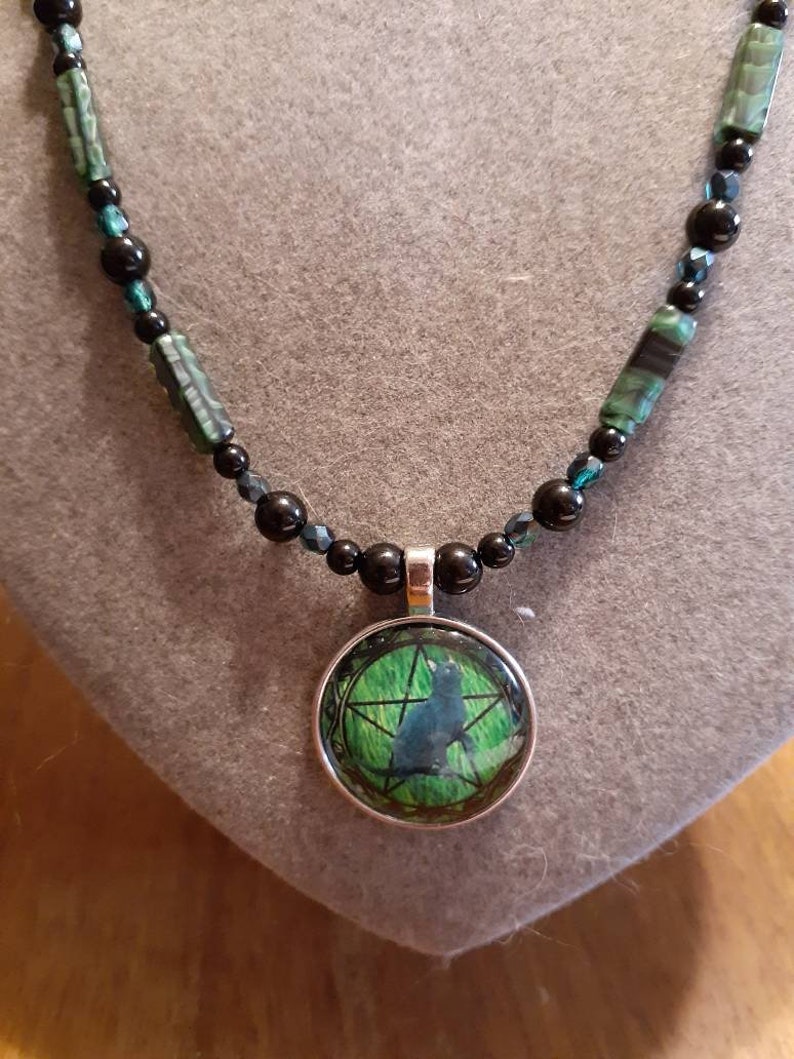 Black Cat Pentacle Necklace