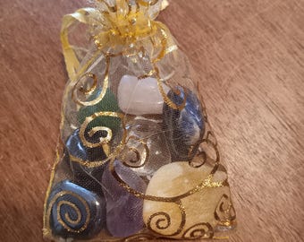 Colección de gemas mágicas pulidas